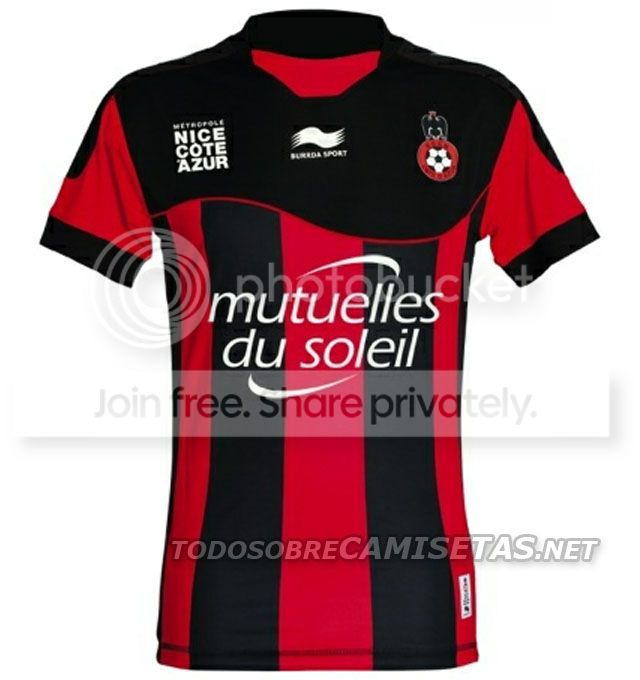 Maillot Burrda Football OGC Nice Home Porté Rétro DIGARD 2012/13 - L | LineUp. Vintage Football Store